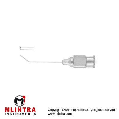 Air Injection Cannula Angled at 5 mm Stainless Steel, Gauge 30